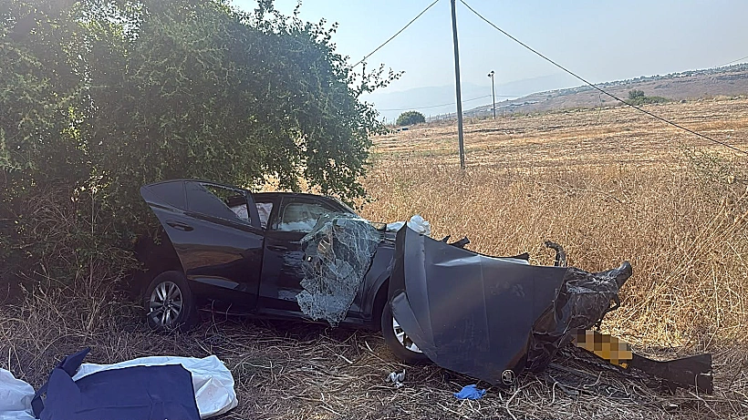 זירת התאונה ברמת הגולן