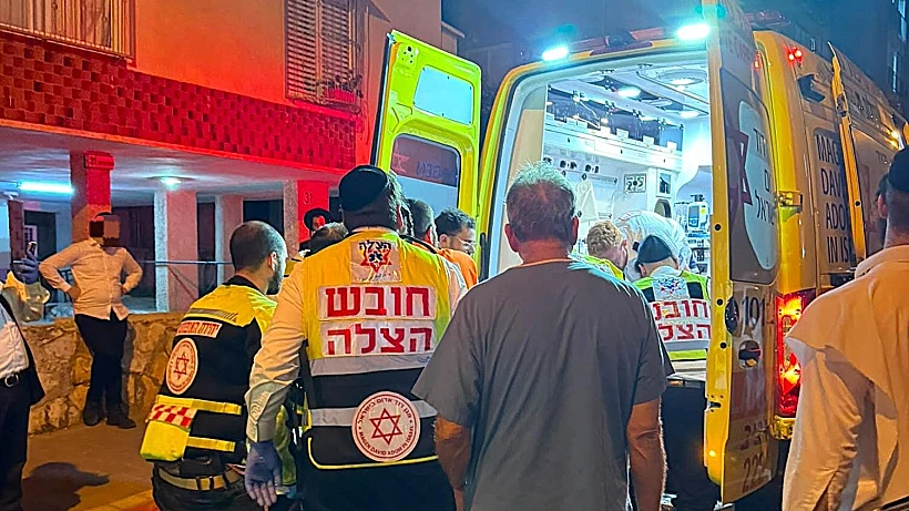 זירת האירוע בבני ברק בו נחנק פעוט משקית