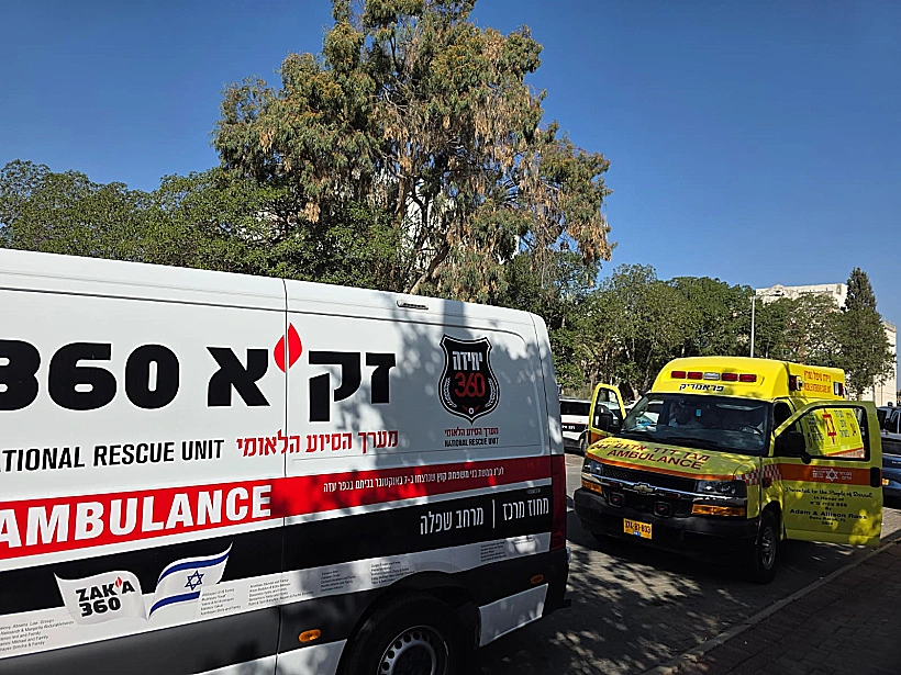 הזירה בלוד בה אותר ילד בן 5 מחוסר הכרה ברכב