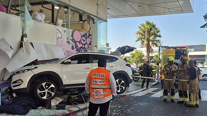 זירת התאונה בחדרה