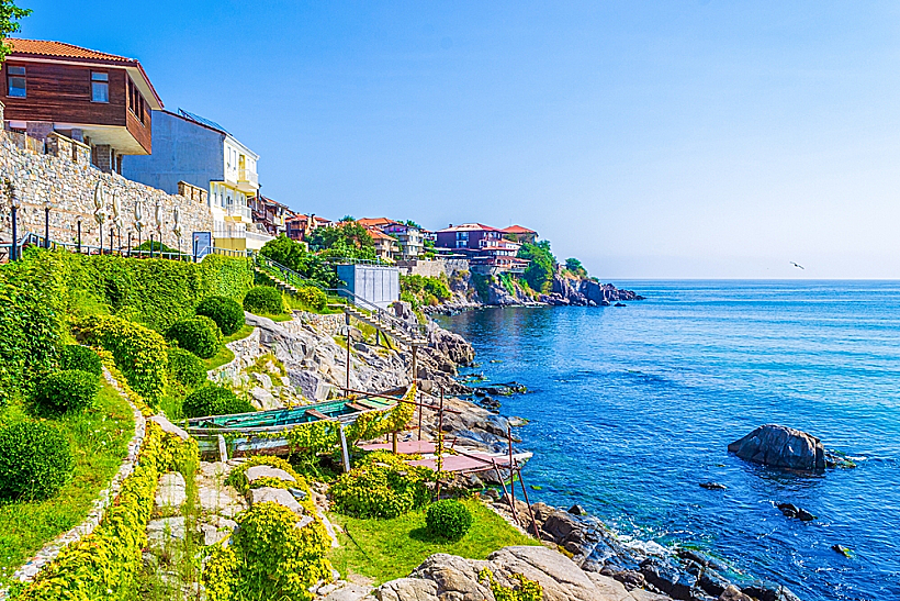 Sozopol,bulgaria העיירה סוזופול September,3rd,2015:scenic,view,of,sozopol,old,town,coastline.,traditional