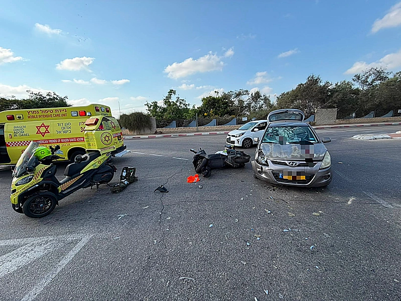 זירת תאונת האופנוע בראשון לציון