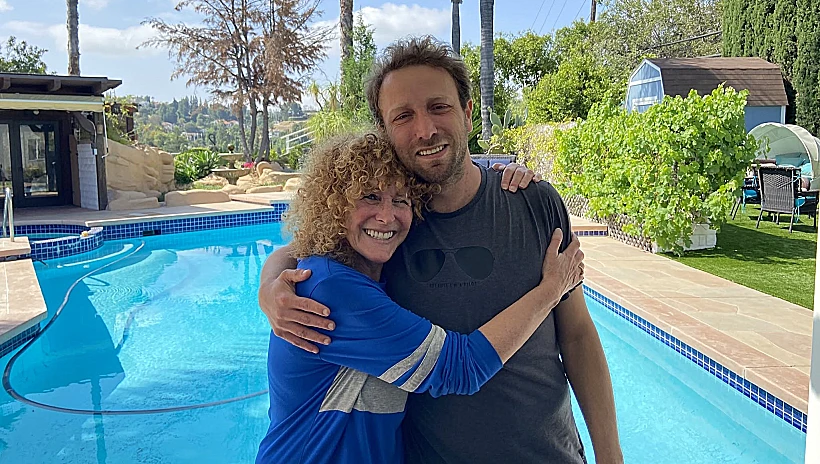 השחקנית קרוליין לנגפורד ובנה ליאור דיין