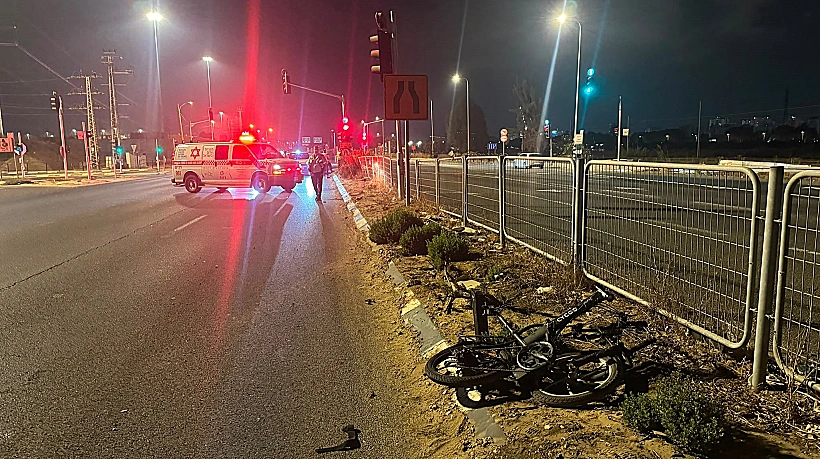 זירת התאונה בכביש 4
