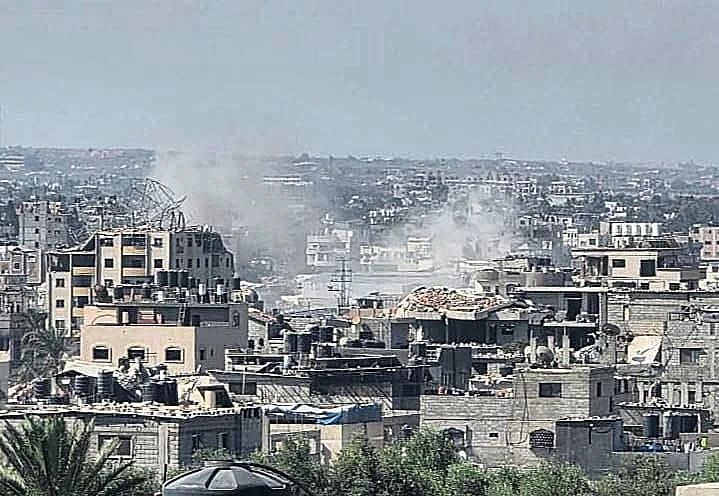 תקיפה של כטב"ם ישראלי בכניסה למחנה הפליטים אלמע'אזי במרכז רצועת עזה
