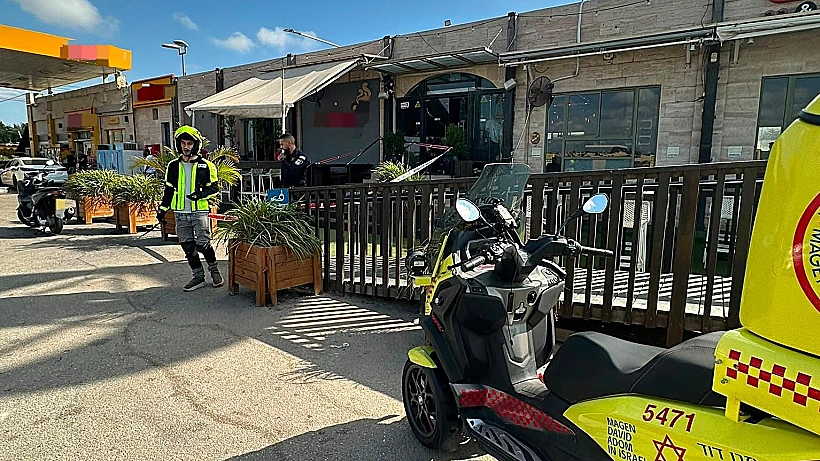 זירת הירי בתחנת הדלק ליד קיסריה