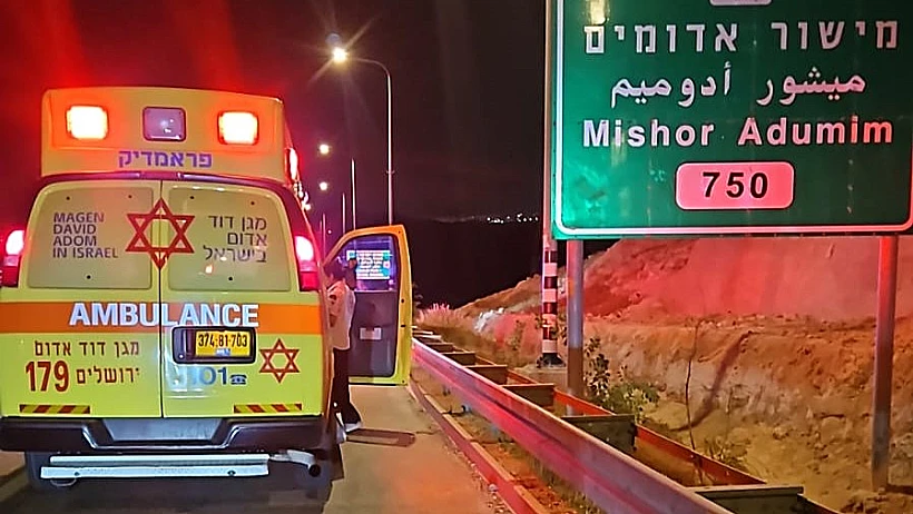 זירת התאונה בכביש 1