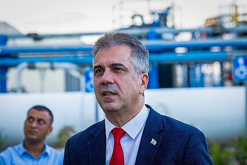 שר האנרגיה אלי כהן בביקור במתקן ההתפלה שורק