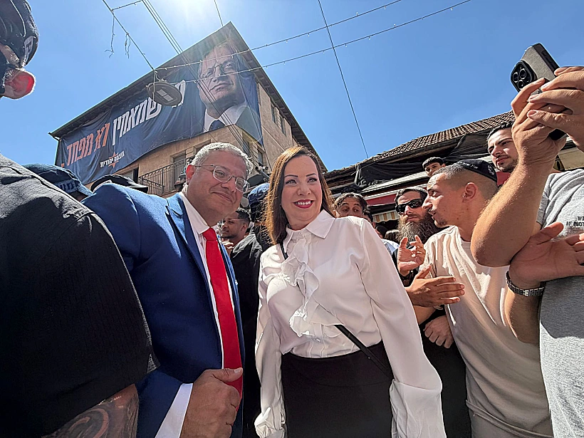 בן גביר וגוטליב בסיור בשוק מחנה יהודה בירושלים