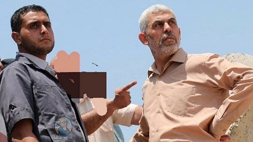 המחבל יוסף עכילה עם יחיא סינוואר