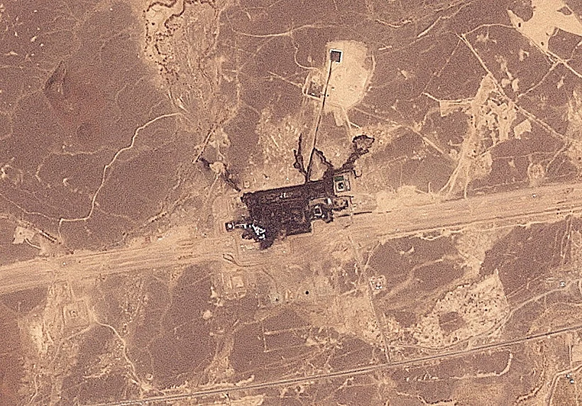 תיעוד לווייני של הרס צינור הנפט הסעודי