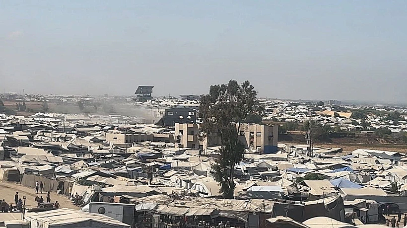 זירת התקיפה בח'אן יונס