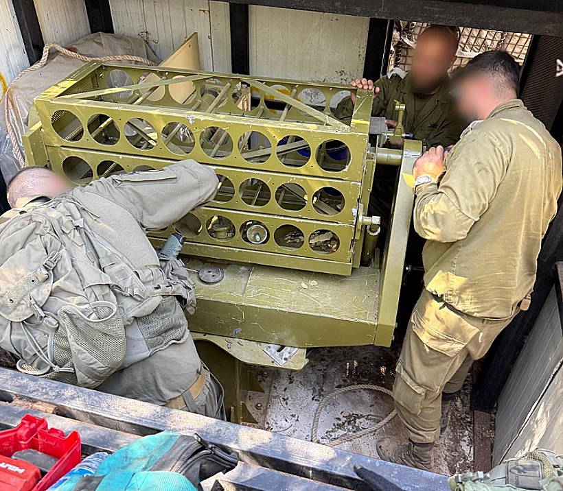 הרקטות שנמצאו על ידי כוחות אוגדה 210 בדרום לבנון