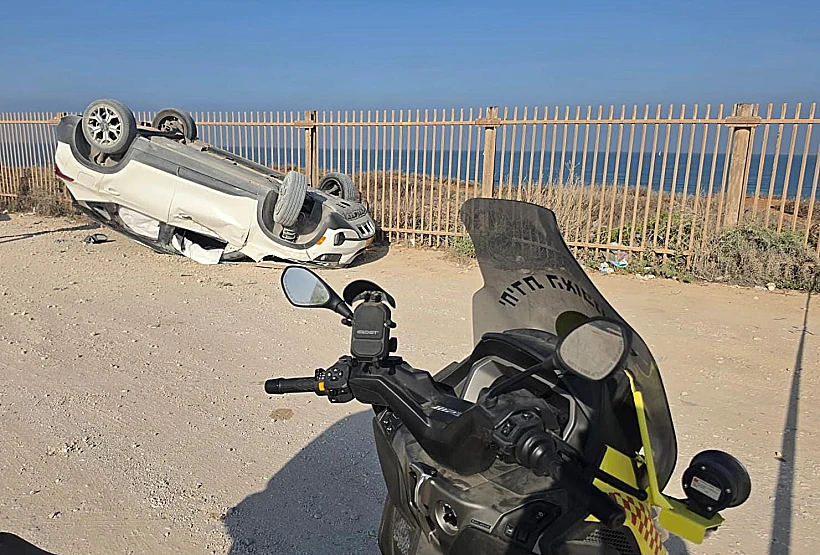 זירת התאונה בהרצליה