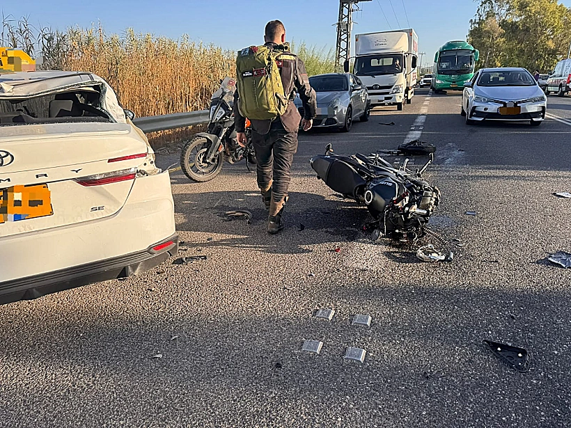 זירת התאונה ליד קריית אתא