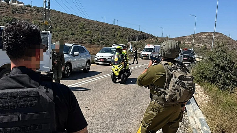 זירת פיגוע הירי סמוך לנווה צוף שבבנימין