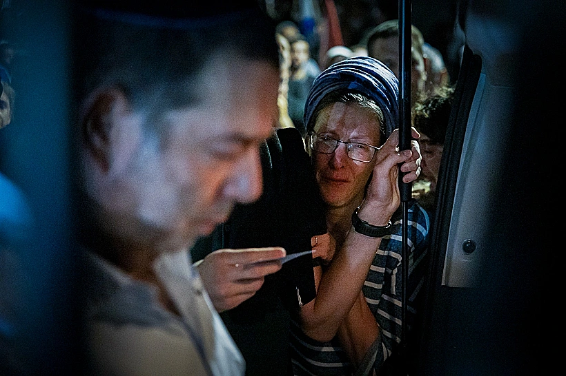 הלוויתו של נתאל בנימין, בן 48 מעלי זהב, שנרצח בפיגוע בבנימין