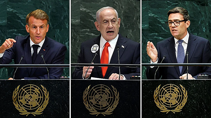 ר"מ בריטניה ברנהאם, רה"מ נתניהו ונשיא צרפת מקרון בעצרת האו"ם