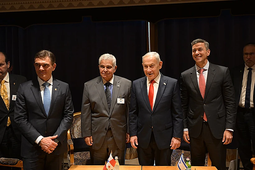 רה"מ נתניהו עם נשיאי פראגווי, פנמה ובוליביה בעצרת האו"ם
