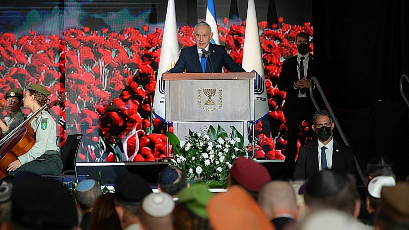 רה"מ נתניהו בטקס הממלכתי לציון 3 שנים לטבח