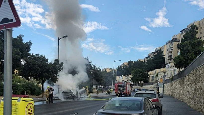 זירת פיצוץ הרכב בירושלים