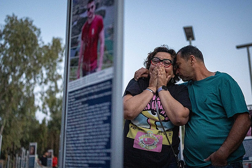יום הזיכרון לטבח 7.10 במתחם מסיבת הנובה בחניון רעים