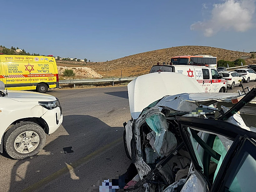 זירת התאונה סמוך למעלה מכמש
