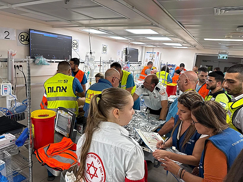 חדר הלם ברמב"ם, אליו פונו הפצועים מאירוע הפיצוץ בצפון