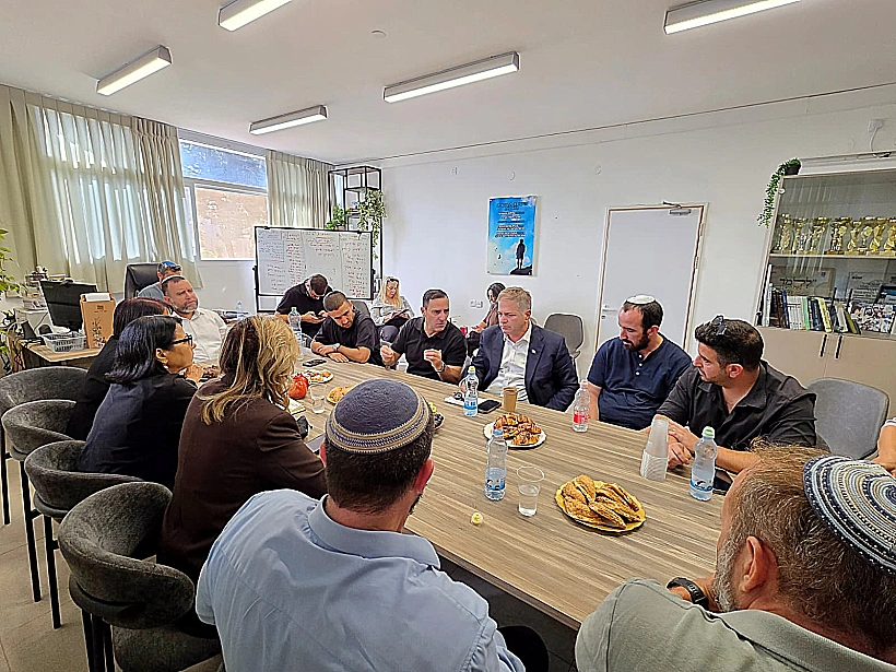 שר החינוך יואב קיש בישיבה התיכונית אורט מעלות