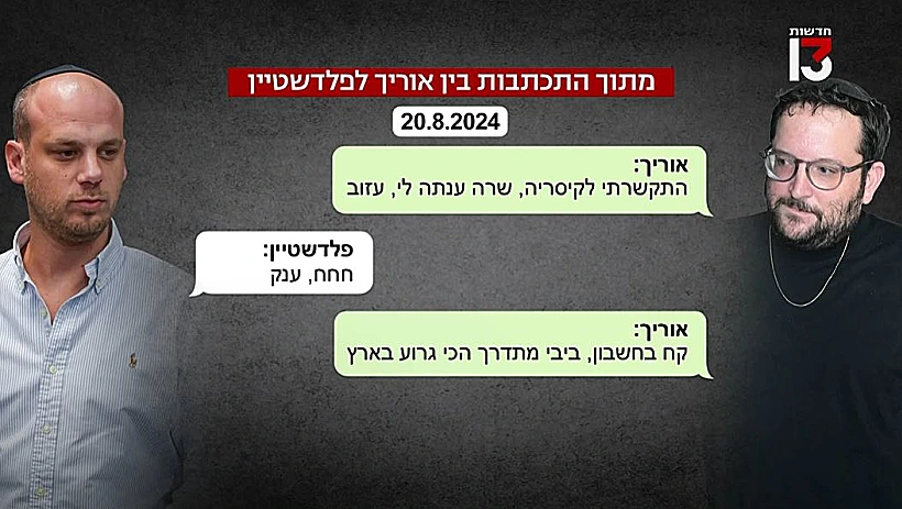 ההתכתבויות של אוריך ופלדשטיין על הזוג נתניהו
