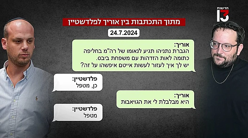 ההתכתבויות של אוריך ופלדשטיין על הזוג נתניהו