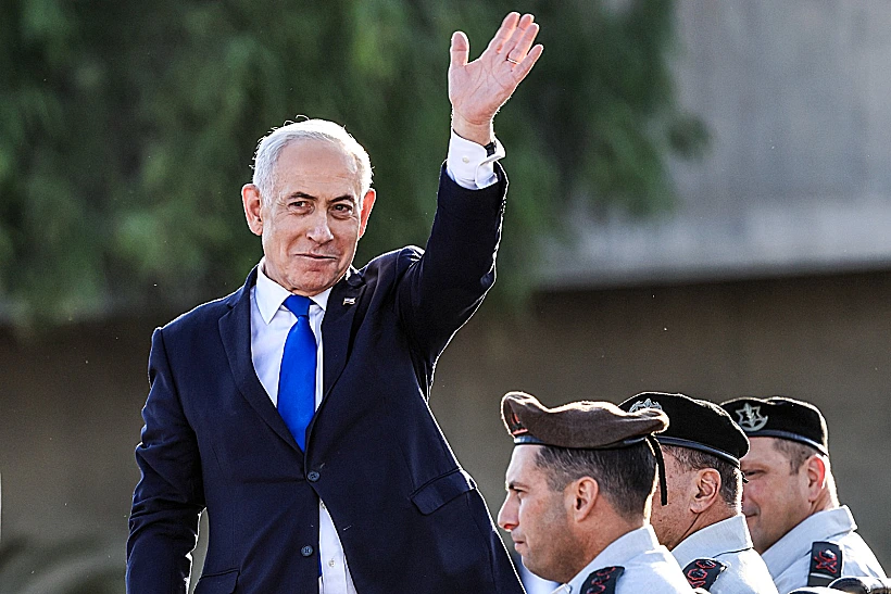 רה"מ נתניהו בטקס סיום קורס קצינים בבה"ד 1