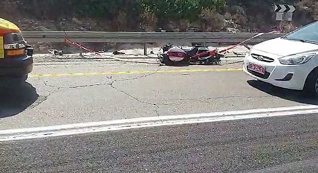 תאונת אופנוע בעלייה לנס הרים