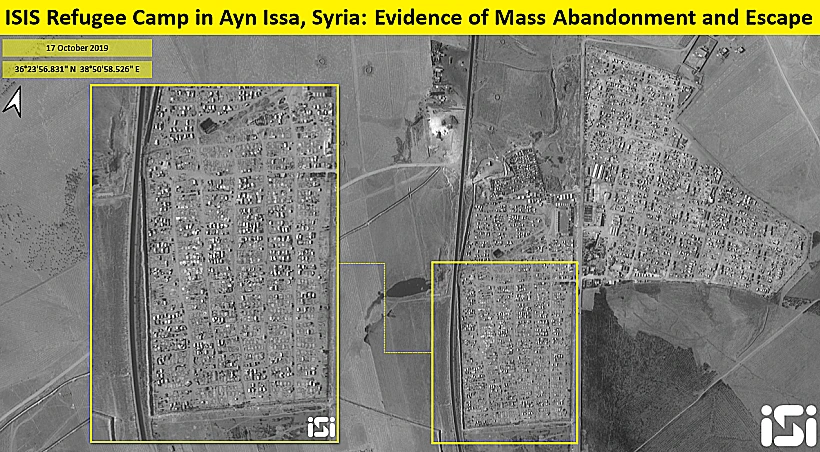 צילומי לויין של מהלכי הצבא הטורקי בצפון סוריה
