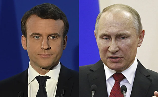 ולדימיר פוטין עמנואל מקרון