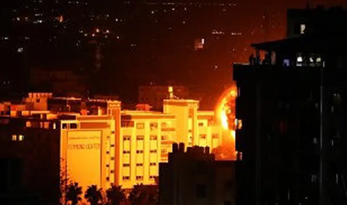 פיצוץ בניין בעזה (ארכיון)