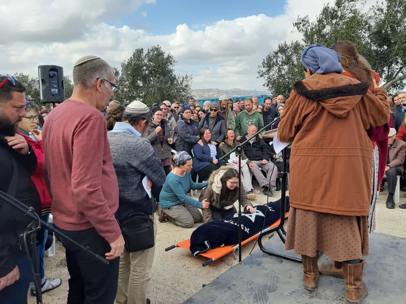 לוויתה של אורי אנסבכר ביישוב תקוע