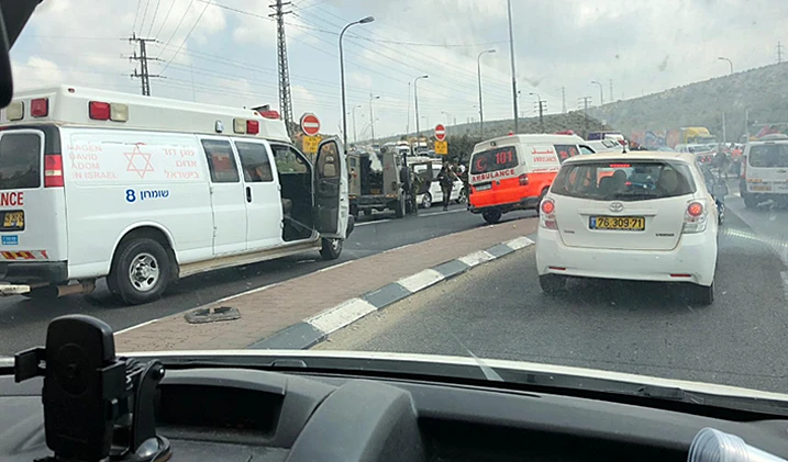 זירת האירוע בצומת גיתי אבישר