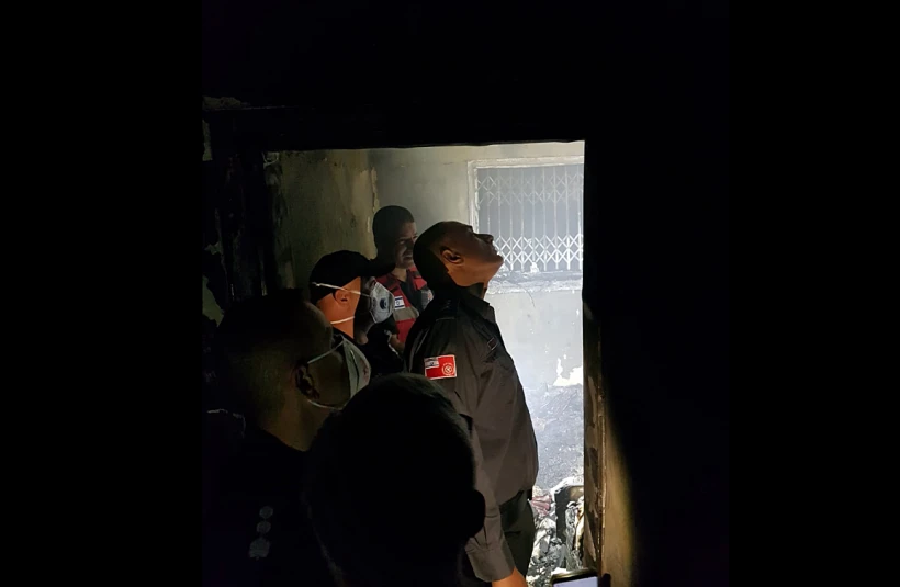 כוחות הכיבוי בזירת השריפה בביתר עילית (ארכיון)