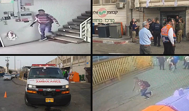 זירת הפיגוע בברקן