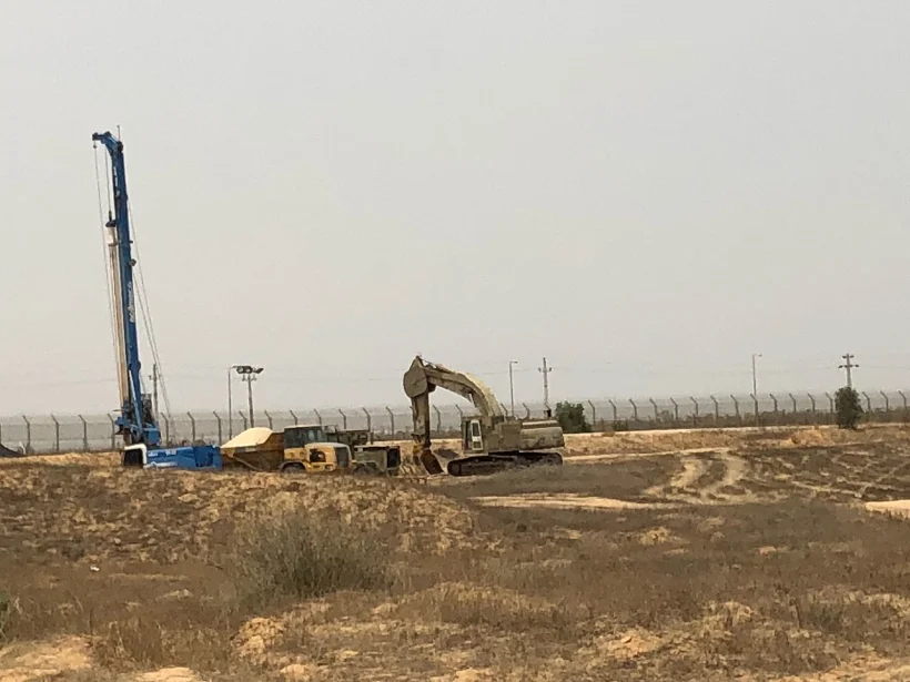 איזור מנהרת הטרור שהותקפה במרחב מעבר כרם שלום