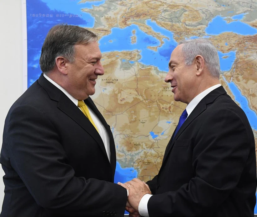 נתניהו עם שר החוץ של ארה"ב, מייק פומפאו