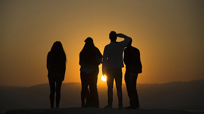 שקיעה מעל מצדה