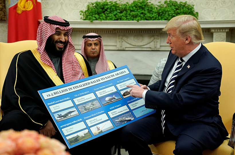 טראמפ ובן סלמאן בפגישה בבית הלבן