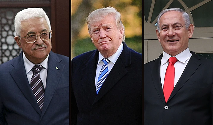 טראמפ, נתניהו ואבו מאזן