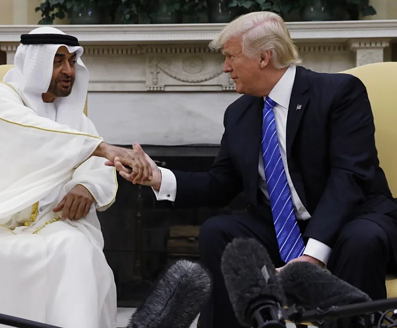 מוחמד בין זאד עם דונלד טראמפ