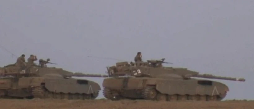 טנקים של צה"ל על גבול רצועת עזה (אילוסטרציה)