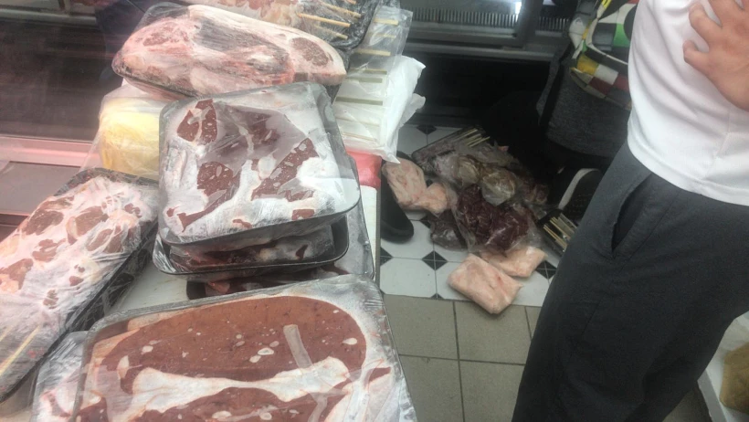 הבשר שנתפס בפשיטה