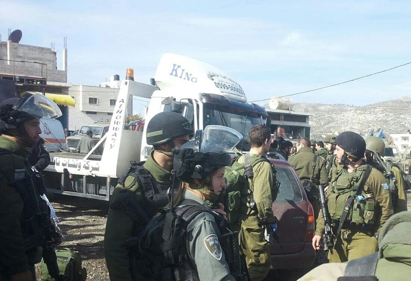 זירת פיגוע הדריסה ליד חווארה