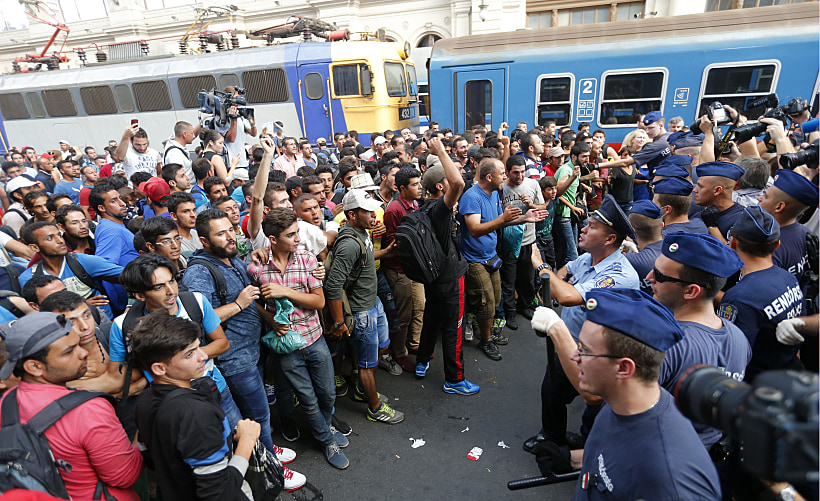 עימותים בין המשטרה ההונגרית למבקשי המקלט במזרח בודפשט